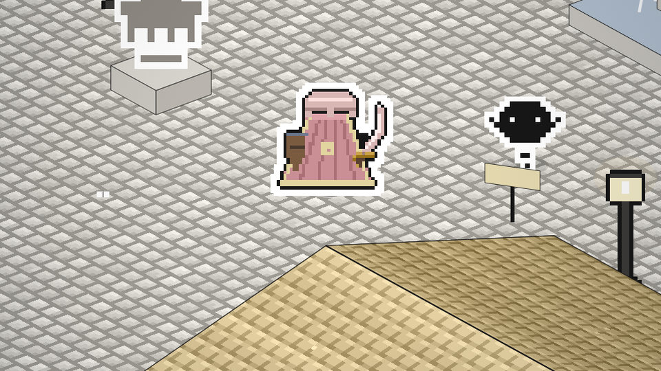 A Friend in a rarite helm with a sabre, shield and trimmed cape