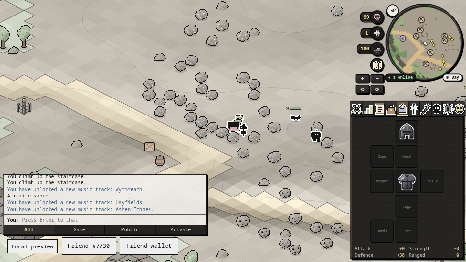The Ashen Hills mine with pewter and blackiron rocks